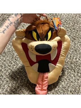 Vintage NWT Looney Tunes Taz Devil Plush Door Hanger Decor/Toy